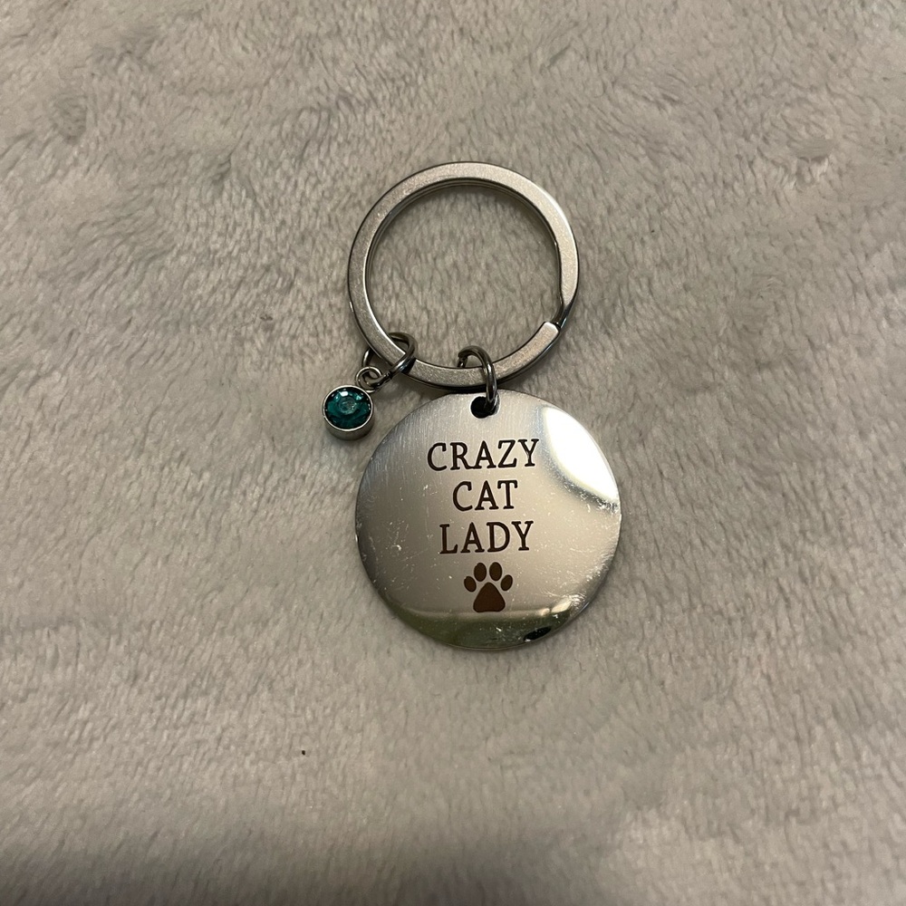 Chic Silver Cat Lover Keychain - Picture 4 of 6